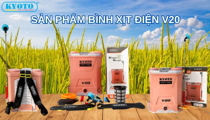 Bình xịt điện V20 mẫu mới nhất Bình xịt điện V20 mẫu mới nhất